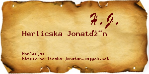 Herlicska Jonatán névjegykártya